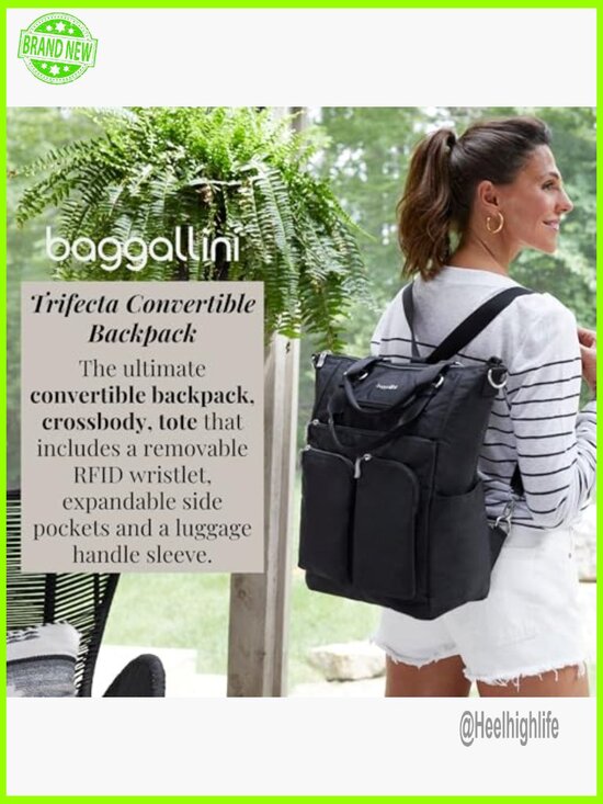 Lightweight Convertible 3-in-1 Backpack Tote 15\